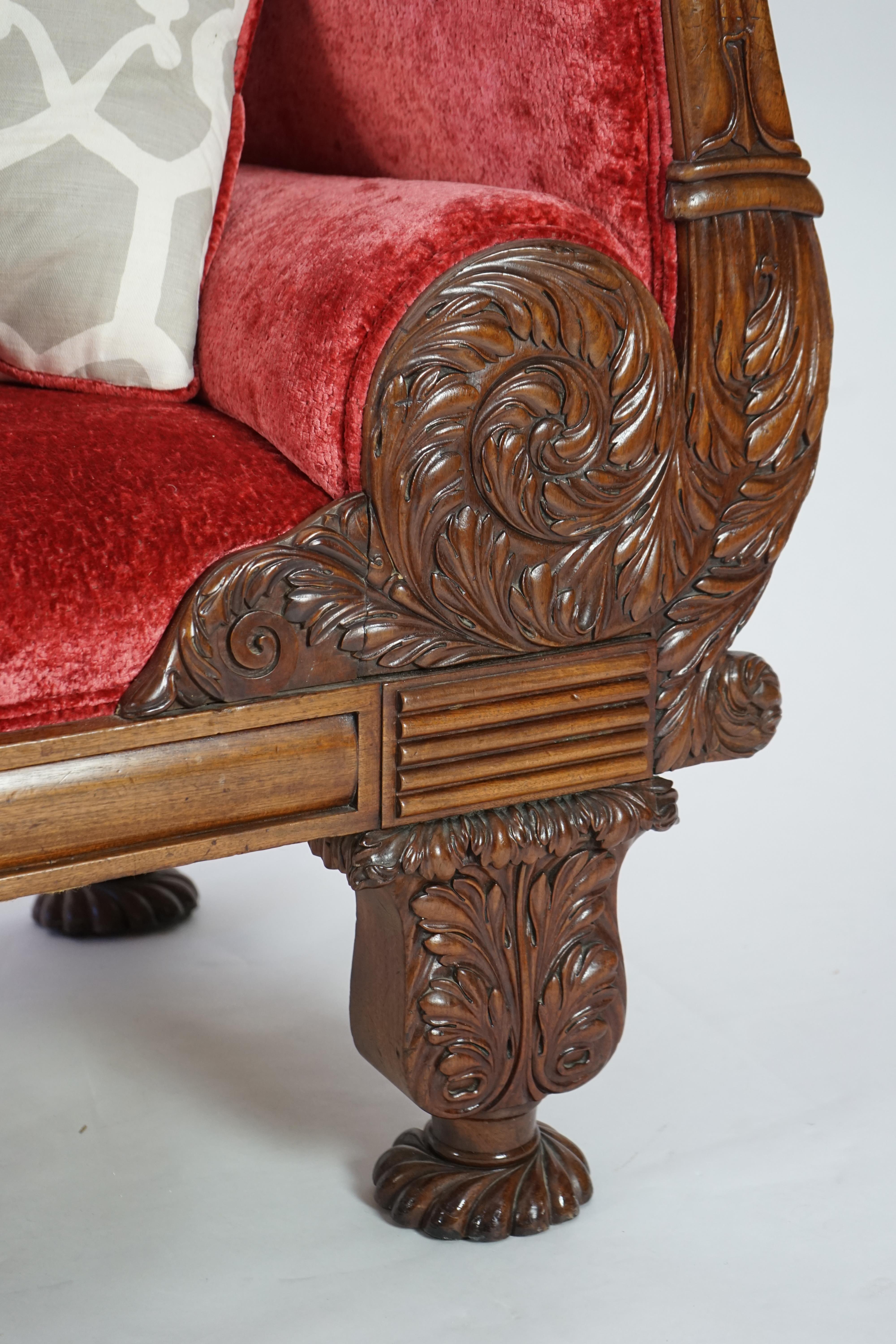 A William IV mahogany settee